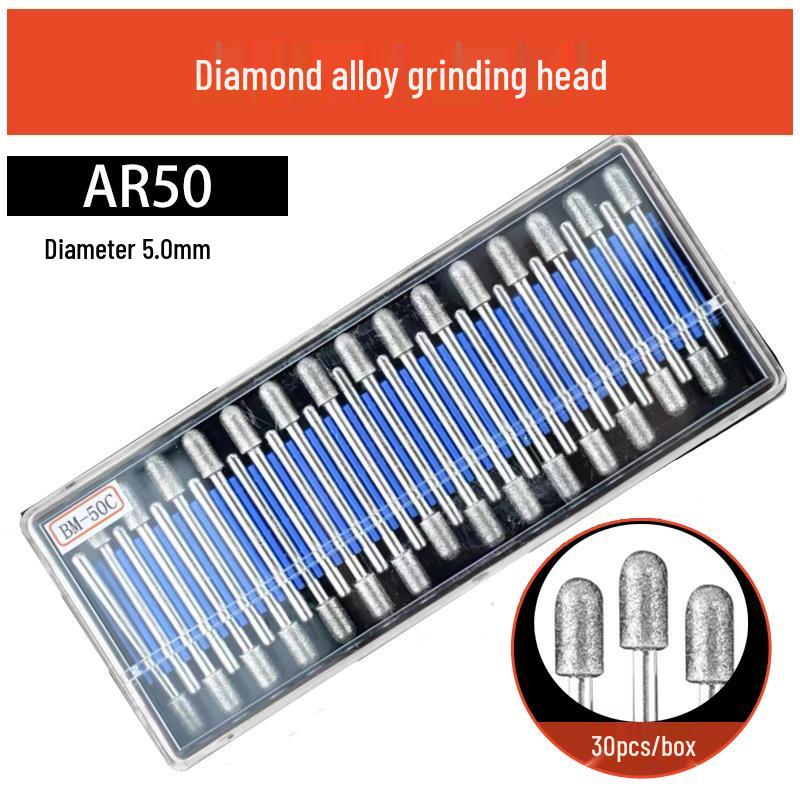 3mm Diamant-Karborund-Schleifkopf für Elektro-/Druckluftschleifer - Kugelförmige Nadel zum Gravieren & Aufbohren