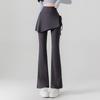 High-Waisted Shark Micro-Flare Yoga Pants for Women - Slimming, Butt-Lifting Sportswear for Spring/Autumn 2026