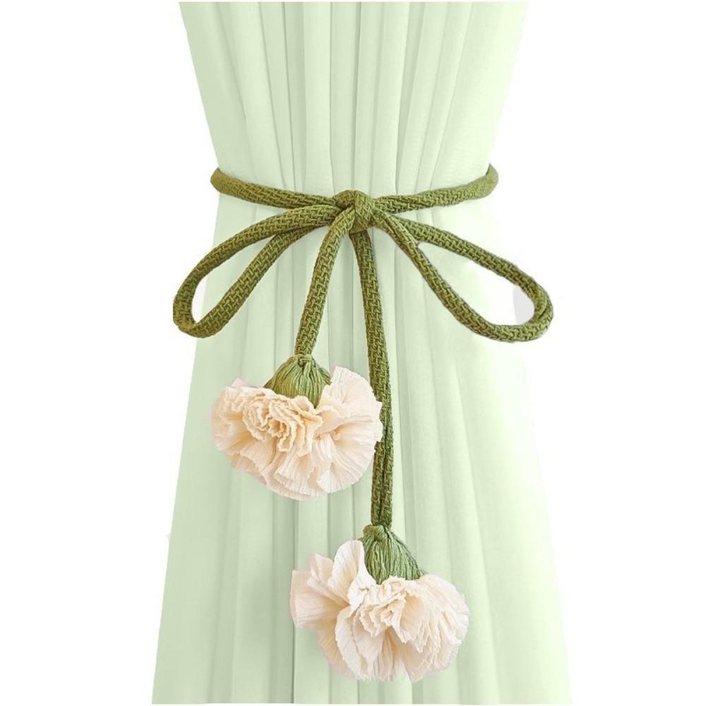 Beautifully Flowers Curtain Straps Decorative Carnation Curtain Tie Rope  Home Decorations