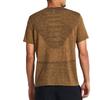 Under Armour Maglietta da Uomo a Maniche Corte da Corsa Sportiva Aderente con Stampa Logo Senza Cuciture Color Block Girocollo Arancione Selvaggio 1375692-804