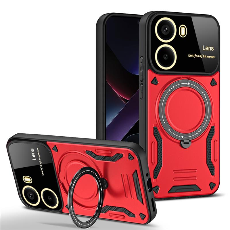 Luxury Armor Magsafe Wireless Charging Case For Xiaomi Redmi Note 13 14 Pro Plus 5G Note 14S 13 4G Magnetic Bracket Bumper Cover