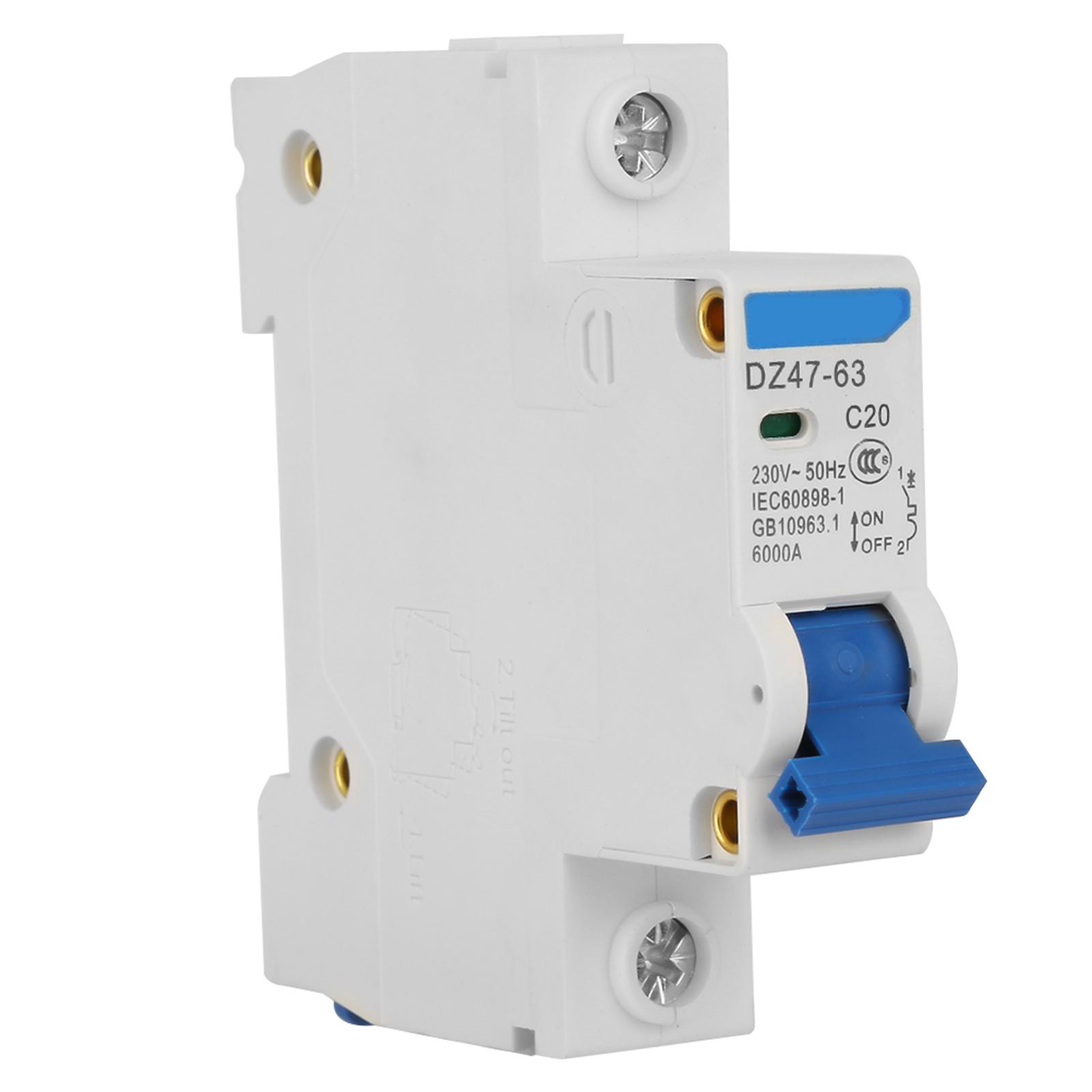 

1P Miniature Circuit Breaker For Small Power Generation System DZ4763 230V 20A