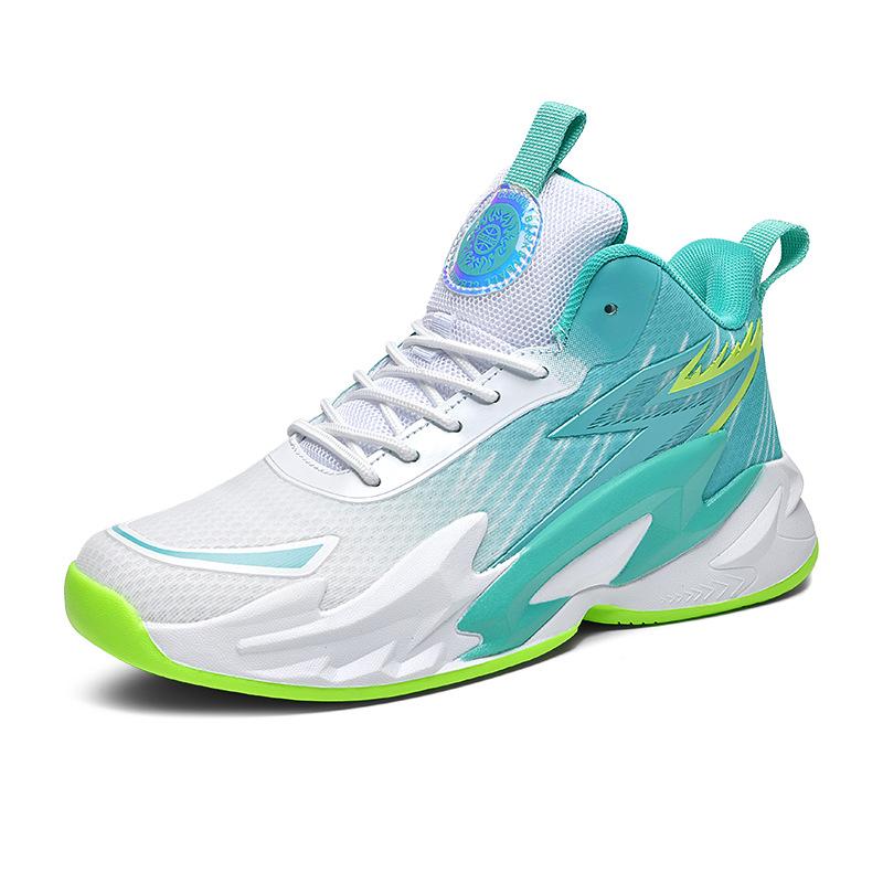 Mandarin Duck Basketball Shoes Boys Shoes High Top 12 Sports Shoes 15 Years Old Youth Training Sports Actual Combat Blue Sneakers