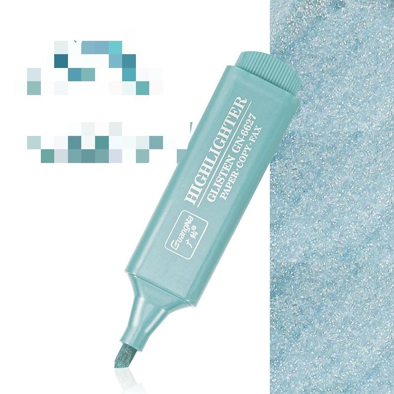 Haile 8ks/sada metalických zvýrazňovačů Morandi zlatý prášek třpytivý zvýrazňovač markery pro poznámky deník graffiti pero papírnictví