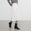Elva' Island Women's High-Waisted Mid-Length A-Line Skirt