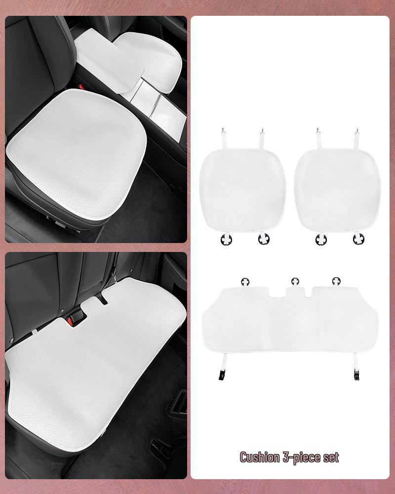Tesla Model Y Refresh Seat Cushion Cover: Breathable, All-Season, Special Interior Modification.
