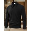 New Men's Business Casual Long Sleeved Solid Color Polo Shirt Summer Fashionable Breathable Comfortable Versatile Top T-shirt