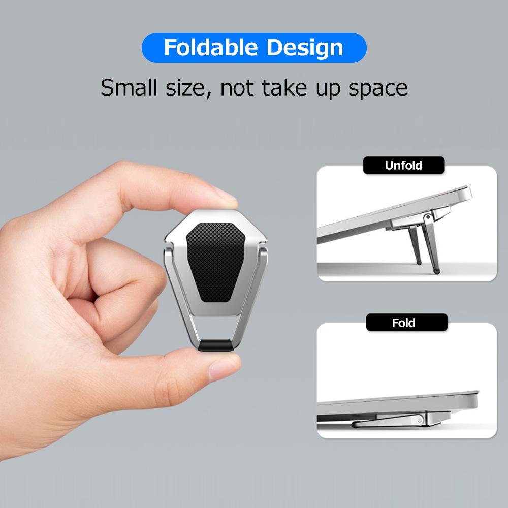 Portable   Type Laptop Stand Foldable Zinc Alloy Laptop Bracket Small Size Strong Bearing Efficient Heat Dissipation