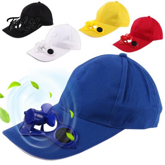 Women's Men's Summer Fishing Cap Solar Power Cool Fan Beach Boater Hat Gift