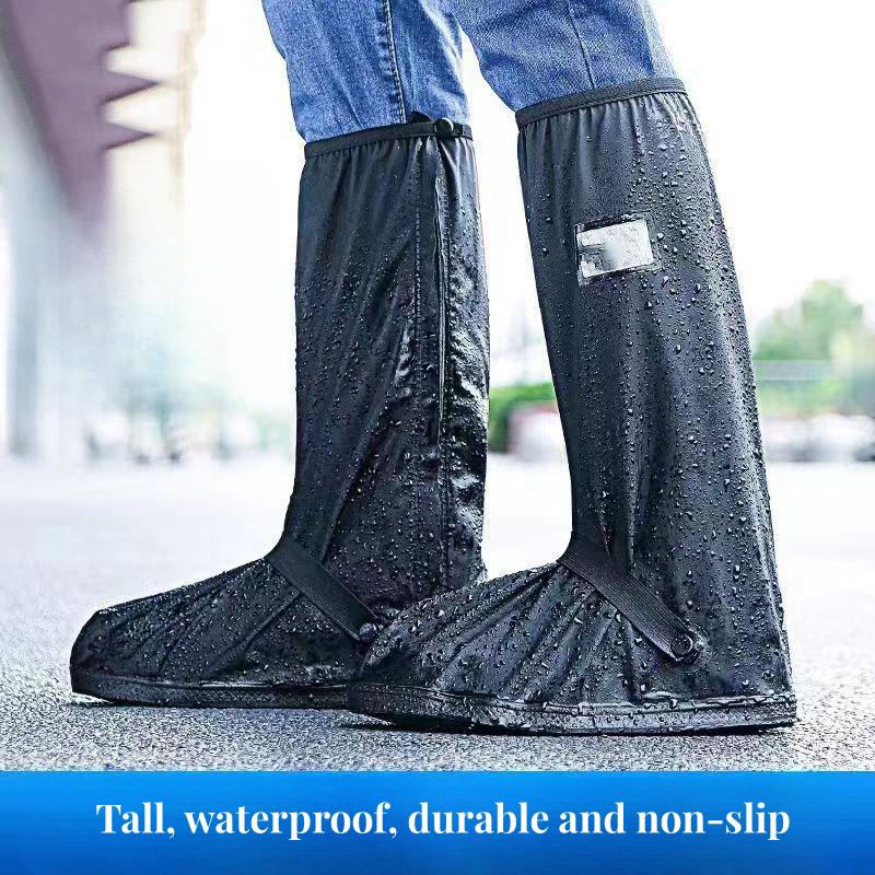Fashion Rain Shoes Cover Men Women Waterproof Shoes Cover Protection High Cylinder Wear Resistant Light Rain Boot Accessories