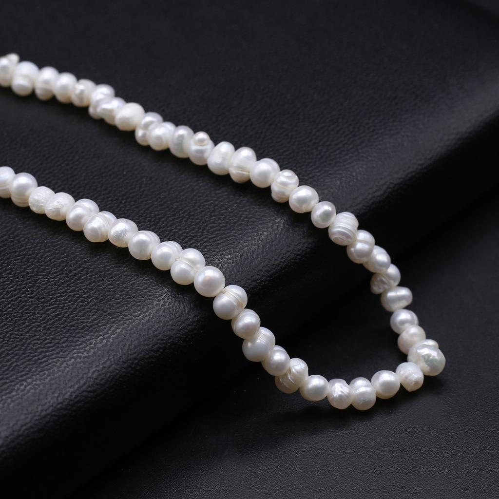 1String, White Natural Freshwater Pearls Beads, 3-4mm, for DIY Jewelry Making, Unique Birthday Party Wedding Crafts, 36cm