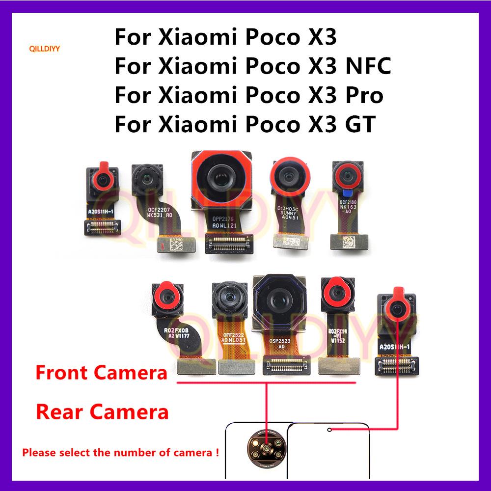 Front Rear Camera For Xiaomi Poco X3 Pro NFC GT Facing Frontal View Selfie Backside Flex Small Back Camera Module Parts Macro