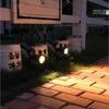 Spot de Jardin Solaire Changement de Couleur RGB Guirlande de Rue Lampe de Pelouse Étanche Éclairage Paysager Extérieur Décoration de Maison