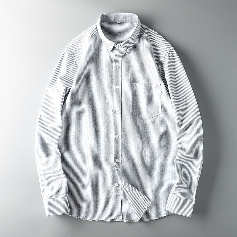 Long Sleeves Cotton Export Cattle Goods Casual White Shirt