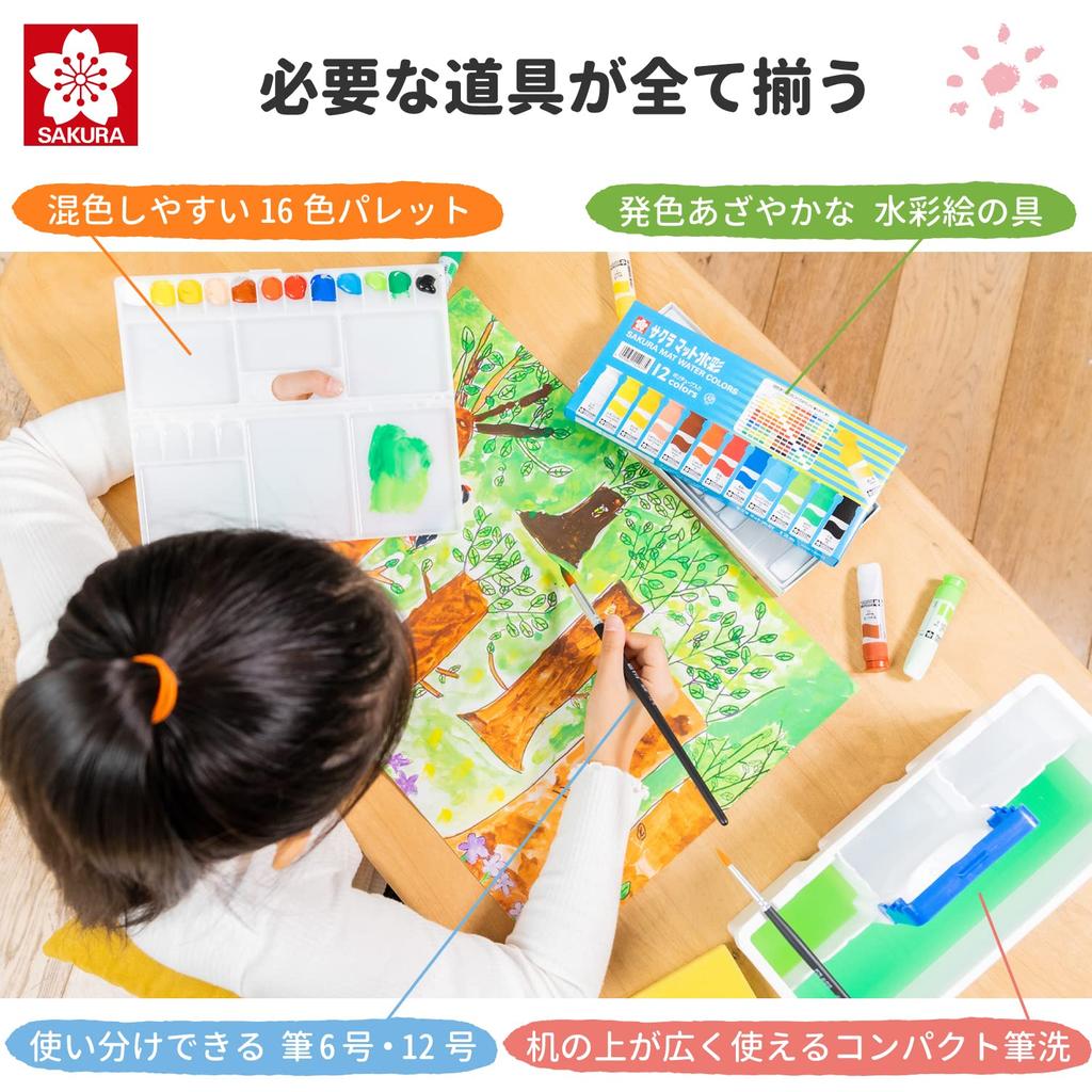 Sakura Compact Watercolor Paint Cray-Pas Set, Navy, EWZ-A1#43