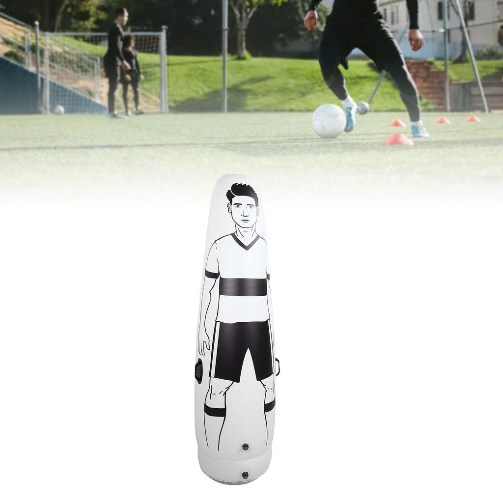 Soccer Inflatable Dummy Portable Football Practice Equipment Soccer Training Mannequin Single Person Wall Air Pump