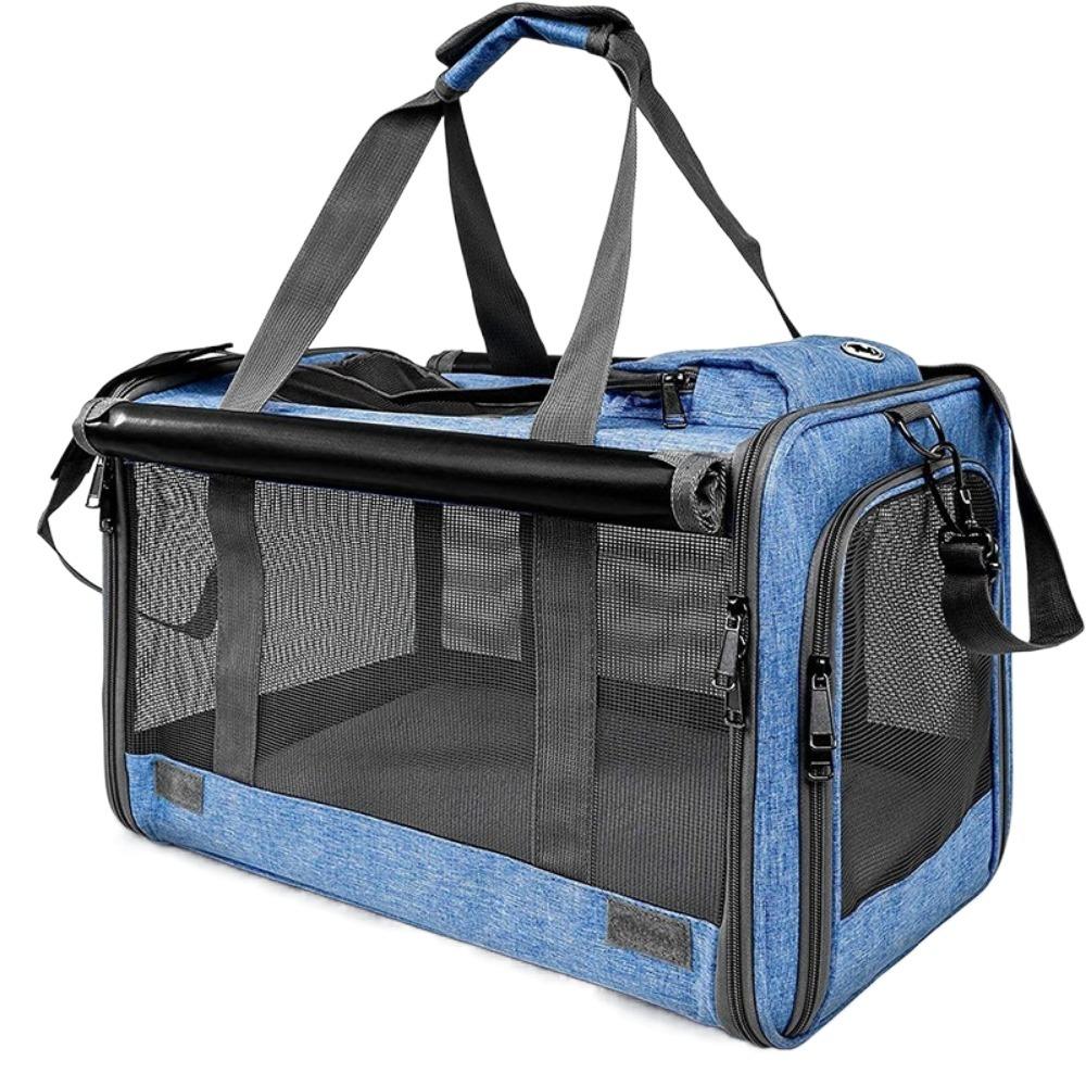 

Oxford Cloth Cat Carrier Handbag Soft Sided Pet Carrying Bag Cat Transport Bag Reptiles Squirrels синий