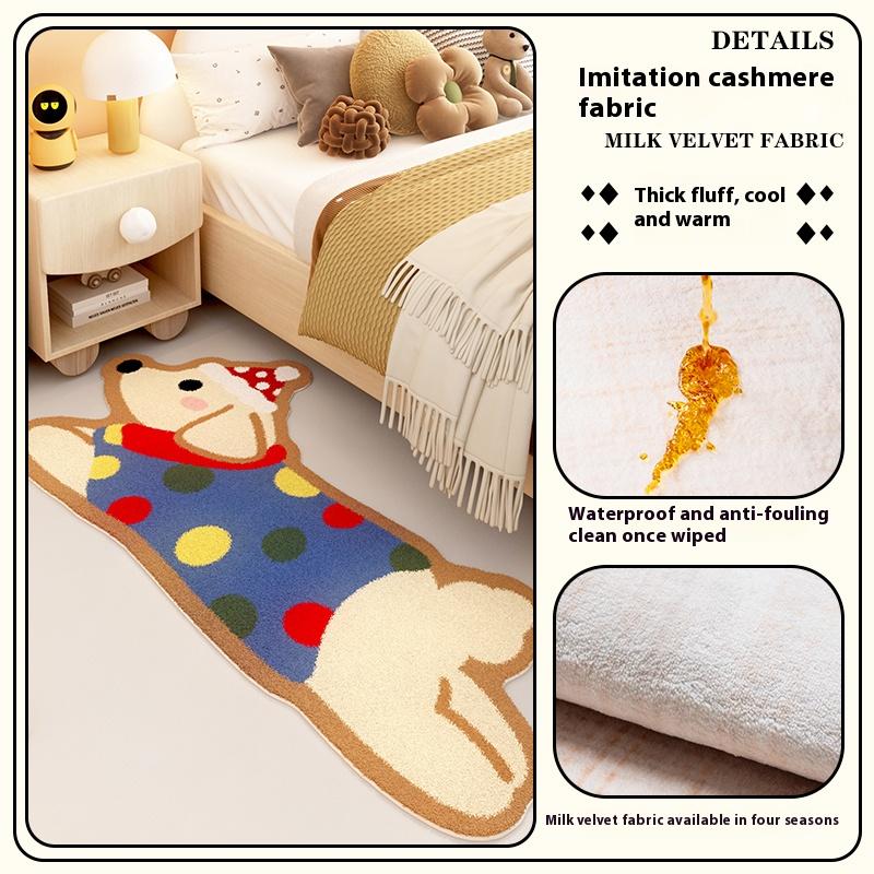 

VIKAMA Ковер из искусственного кашемира в форме мультяшного персонажа, Милый плед-подстилка для собаки, Гостиная, Детская комната, Зимний плюшевый коврик для спальни 40x120cm 16x47inch