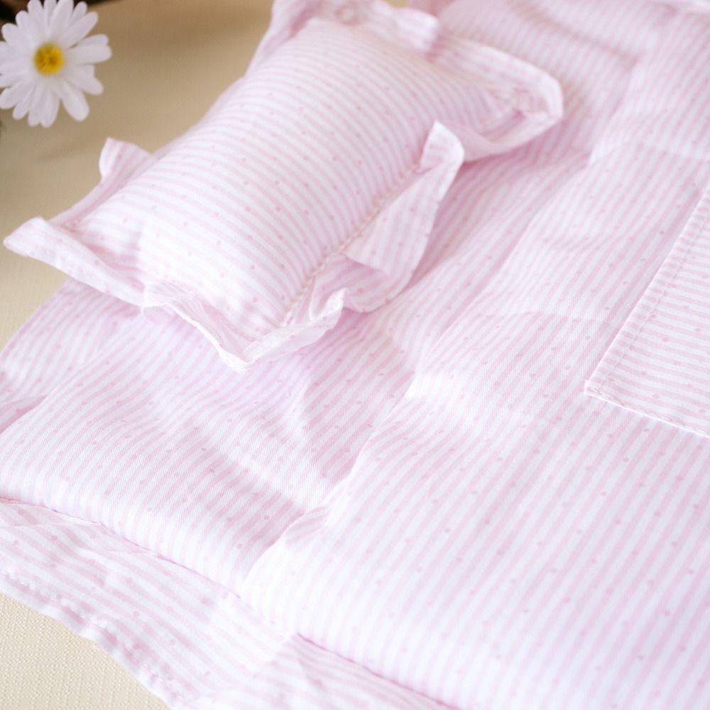 Doll Clothes Miniature Bed Sheet With Pillow Doll Bedding Four Piece  Doll House Accessories