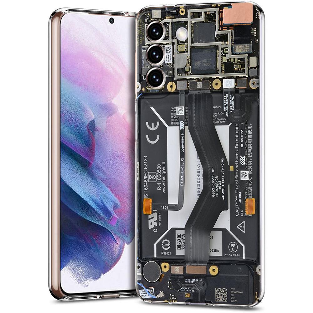 

Inside Circuit Board Case for Samsung S24 S23 S22 S20 S21 FE Ultra S24 S23 S10 S10E S9 S8 Plus 5G Transparent Phone Shell Capas Samsung S23
