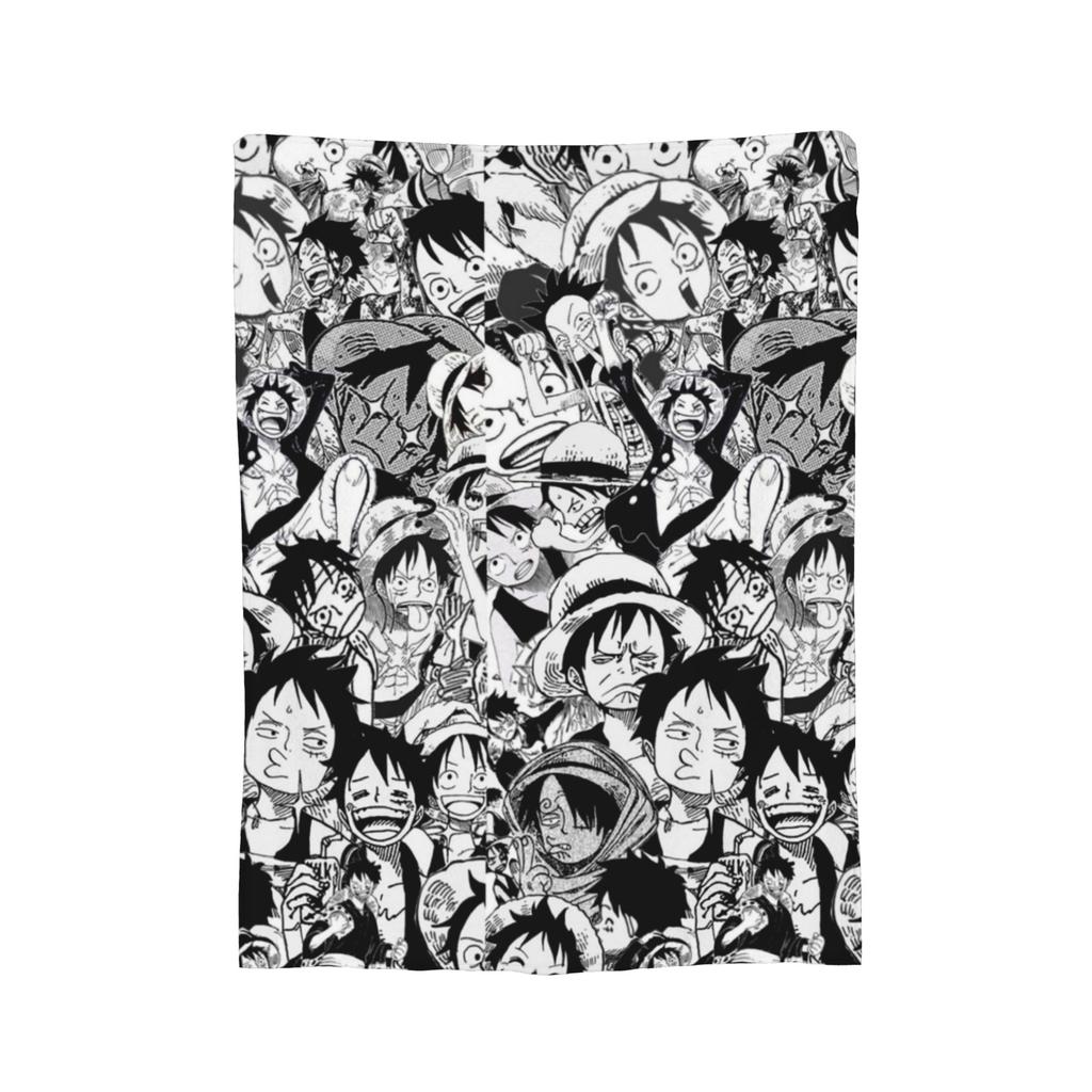 Japanese Anime Blanket Fleece Spring Autumn Luffy Anime Multifunction Lightweight Thin Throw Blanket for Bed Travel Bedspreads
