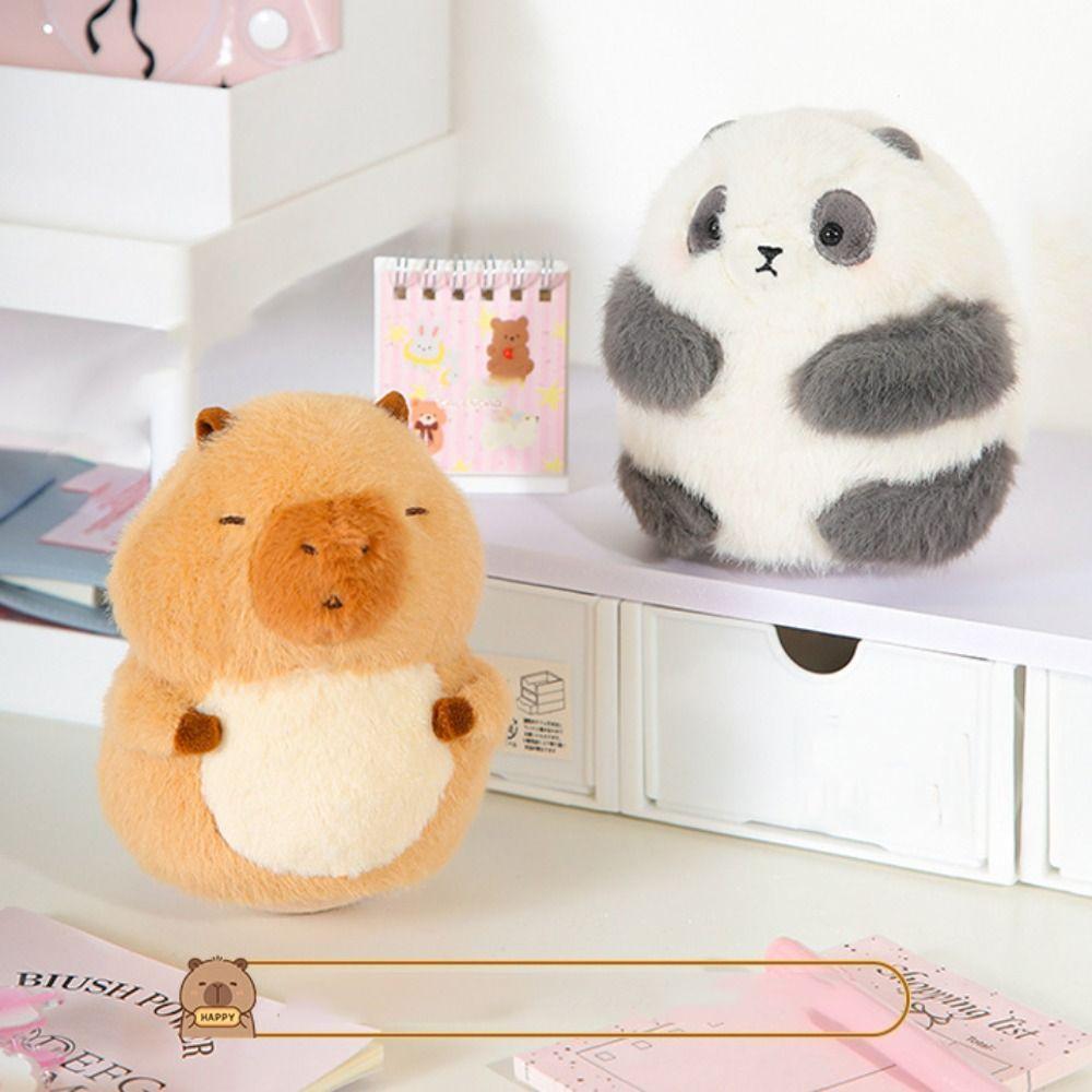 Plastic Capybara Plush Toy Model Handmade Panda Rocking Toy  Birthday Cake Decor