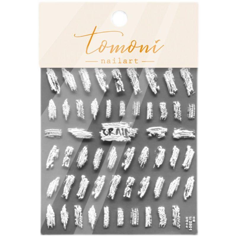 

White Tomoni Embossed Japanese Cute Nail Art Sticker White texture 2801((Relief))