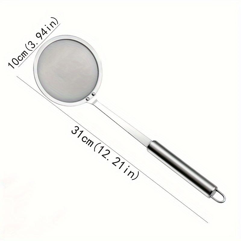 Ложка-сито Стальная ложка для снятия жира Сито-ложка для снятия жира и пены Мелкое сетчатое сито с ручкой Кухонные принадлежности шоколадный