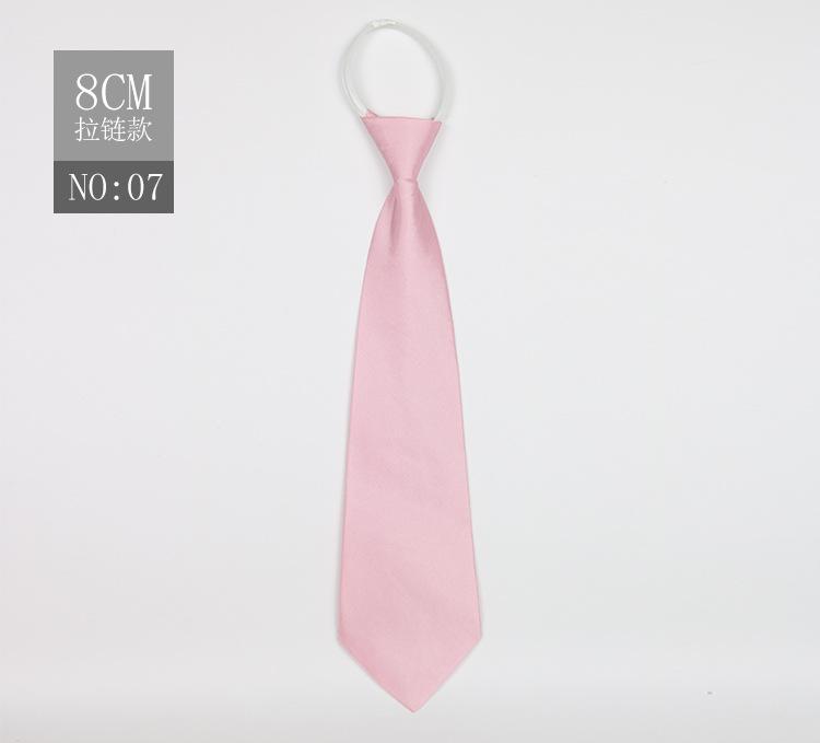 Women'S Zipper Tie Solid Color Black Blue Red Dress Professional Uniform Lazy Easy To Pull 8Cm Tie