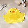 Foot Rub Mat Little Yellow Duck Design Silicone Foot Mat Anti-Slip Suction Cup Bottom Dead Skin Remover Bath Pad