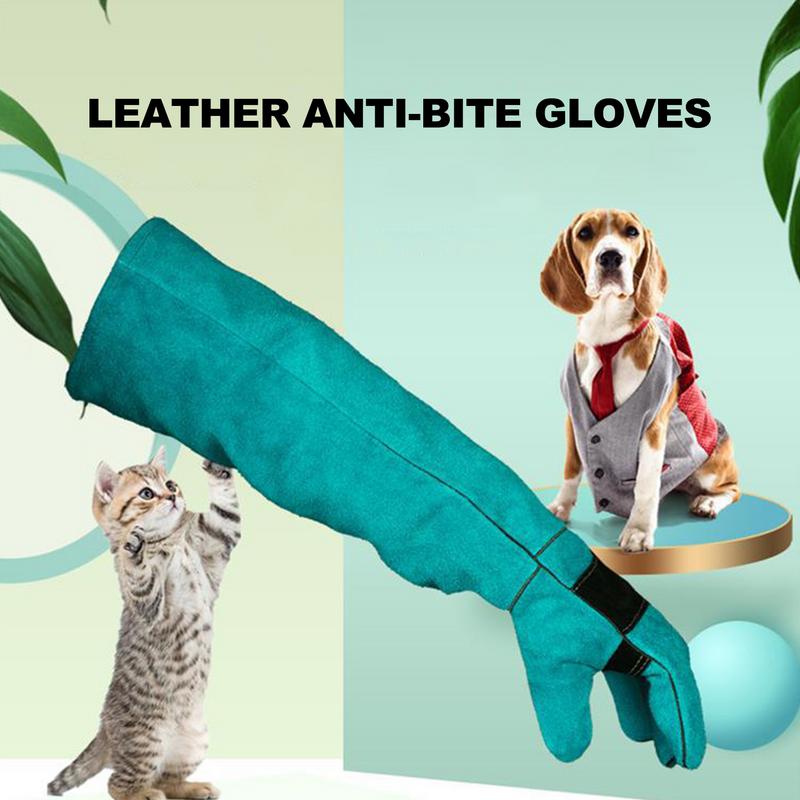Pet Anti-Bite Safety Gloves Beekeeping Gloves Ultra Long Protective Anti Scratch for Dog Cat Bird Snake Lizard Bathing Training