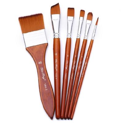 6 Peças Pincel de Pintura Profissional Pincel para Tinta a Aquarela Pincel com Cerdas de Nylon para Tintas Acrílicas Aquarela Pintura a Óleo