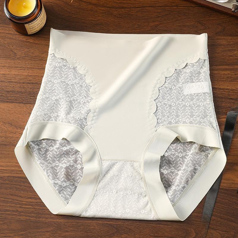 Ladies Spring and Autumn High Waist Lace Belly Lift Hip Breathable No Trace Underwear