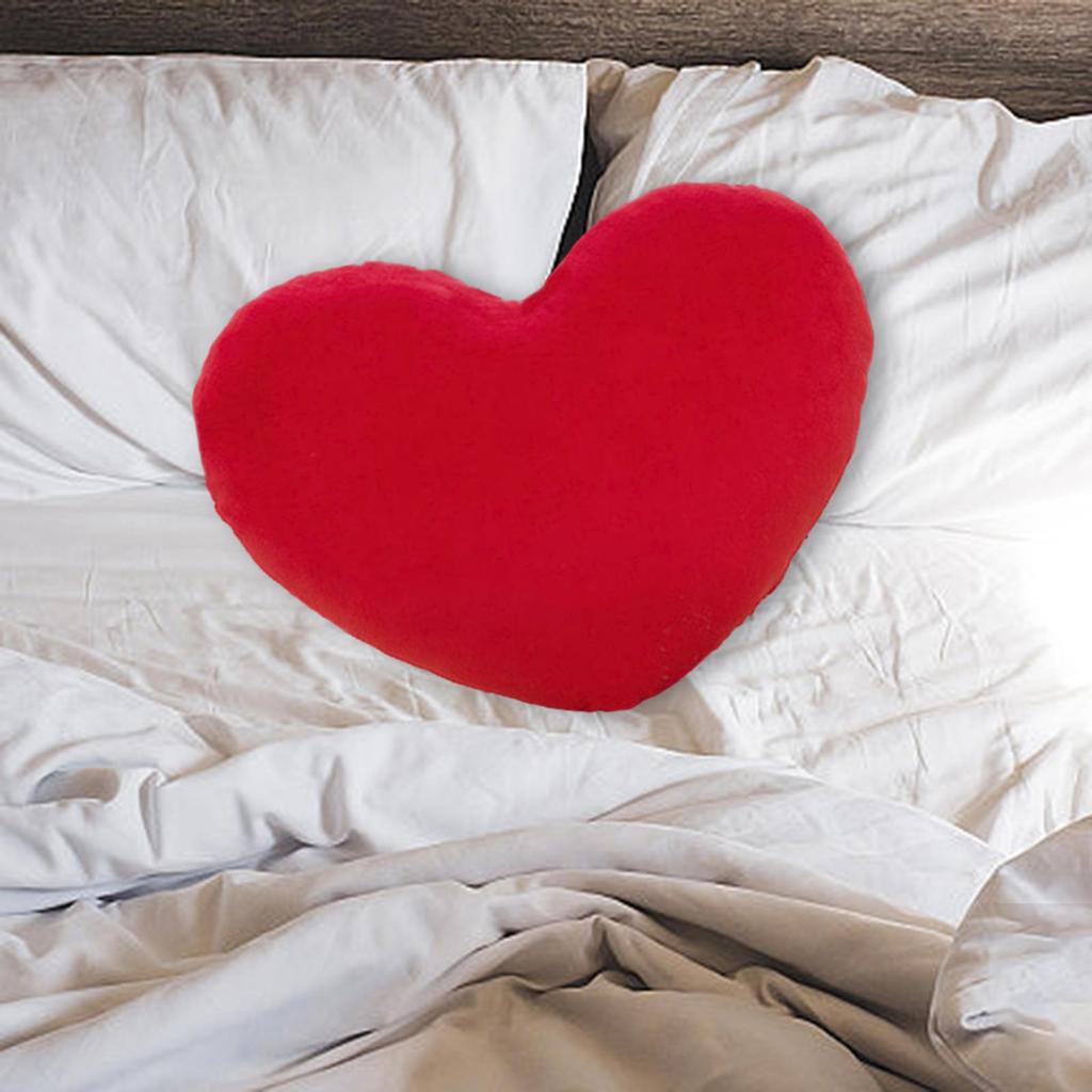 Heart Shaped Pillow Decorative Throw Pillow Romantic Red Plush Cushion Valentine Pillows for Garden Outdoor Kitchens Kids Male