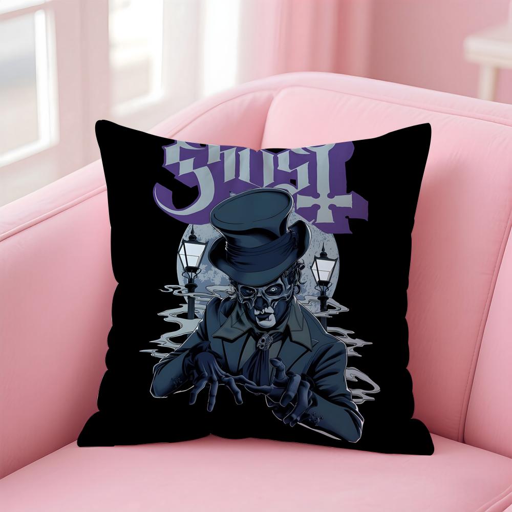 Band G-Ghost Cushion Cover Comfortable Reversible Pillow Cover Ideal for Car Sofa Bedroom & Beyond