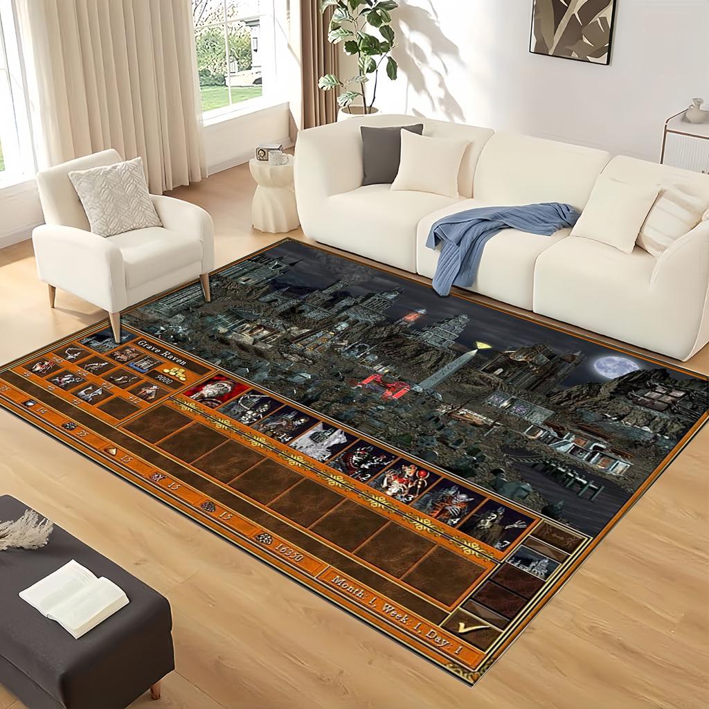 HOMM Game 9 Factions Races Stronghold Dwelling Creatures Heroes of Might and Magic Carpet Rug for Home Bedroom Sofa,Floor Mat