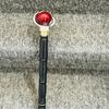 93.98 cm Beautiful Brass Handle Wooden Spiral Walking Stick-Unisex Designer Walking Cane