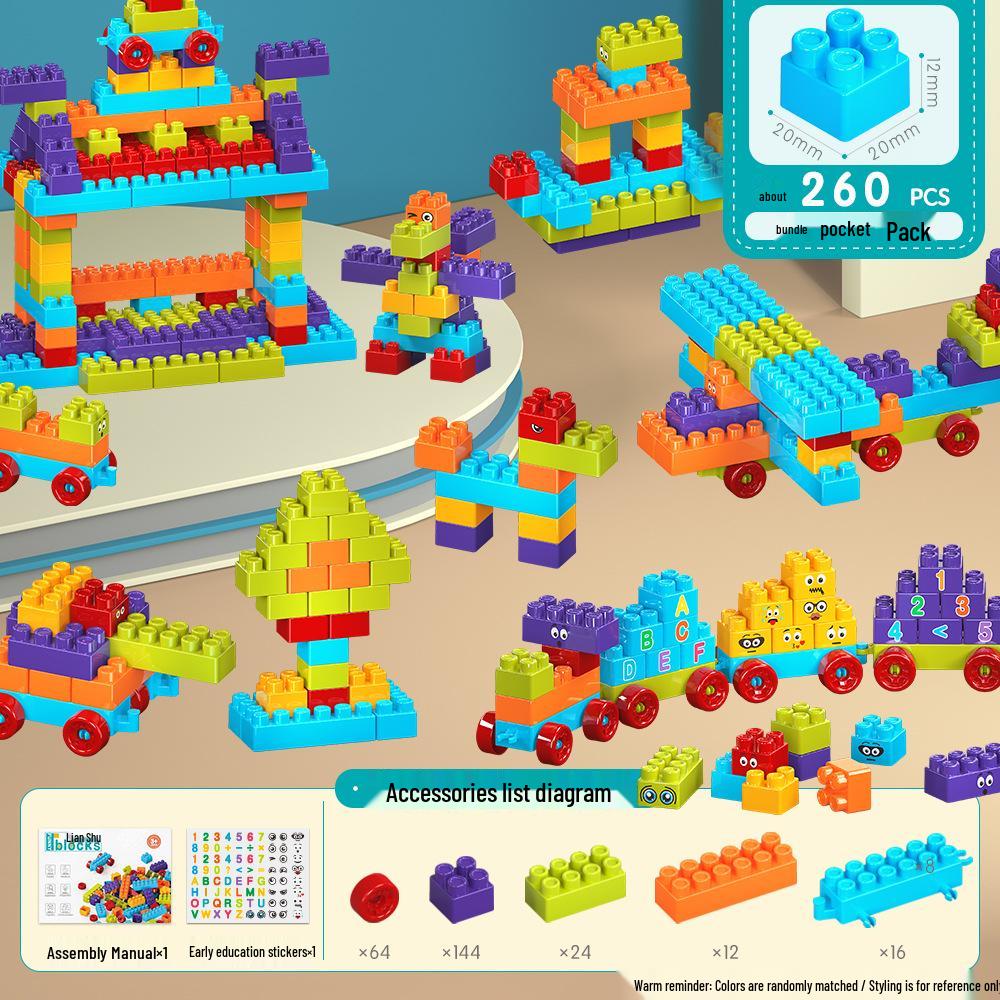 Bloques de Construcción Clásicos de Colores para Niños - Juguetes de Educación Temprana para Edades 3-6