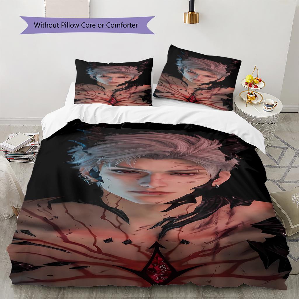 Love and Deepspace Sylus Pattern Bedding,Quilt Set Quilt Cover Pillowcase Home Birthday Gift (1 * duvet cover + 2 * pillowcase, without core)