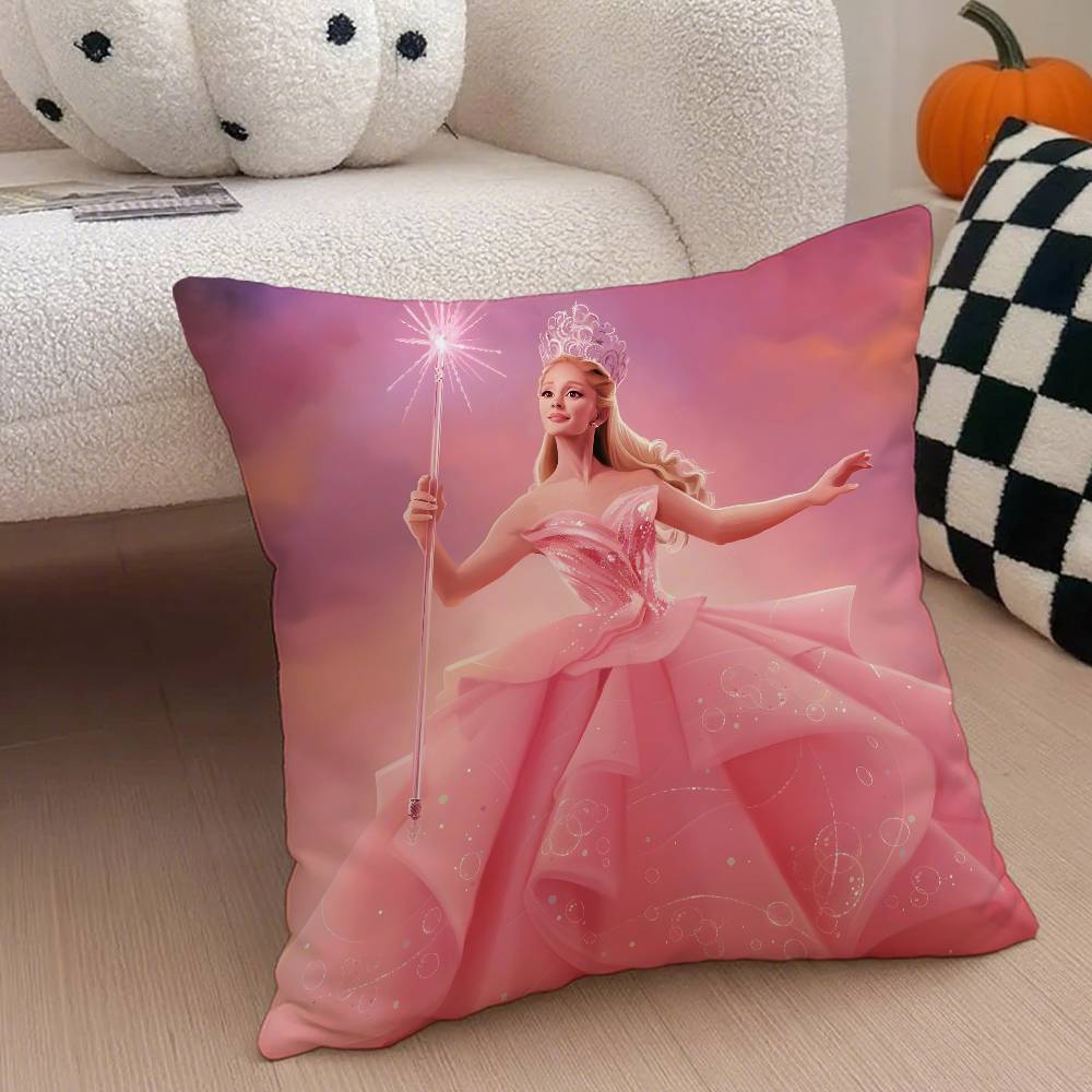Fantasy Musical Film W-Wicked-MT Pillow Case Comfort Sofa Bed Silky elegant Invisible zipper Decorative cushion cover