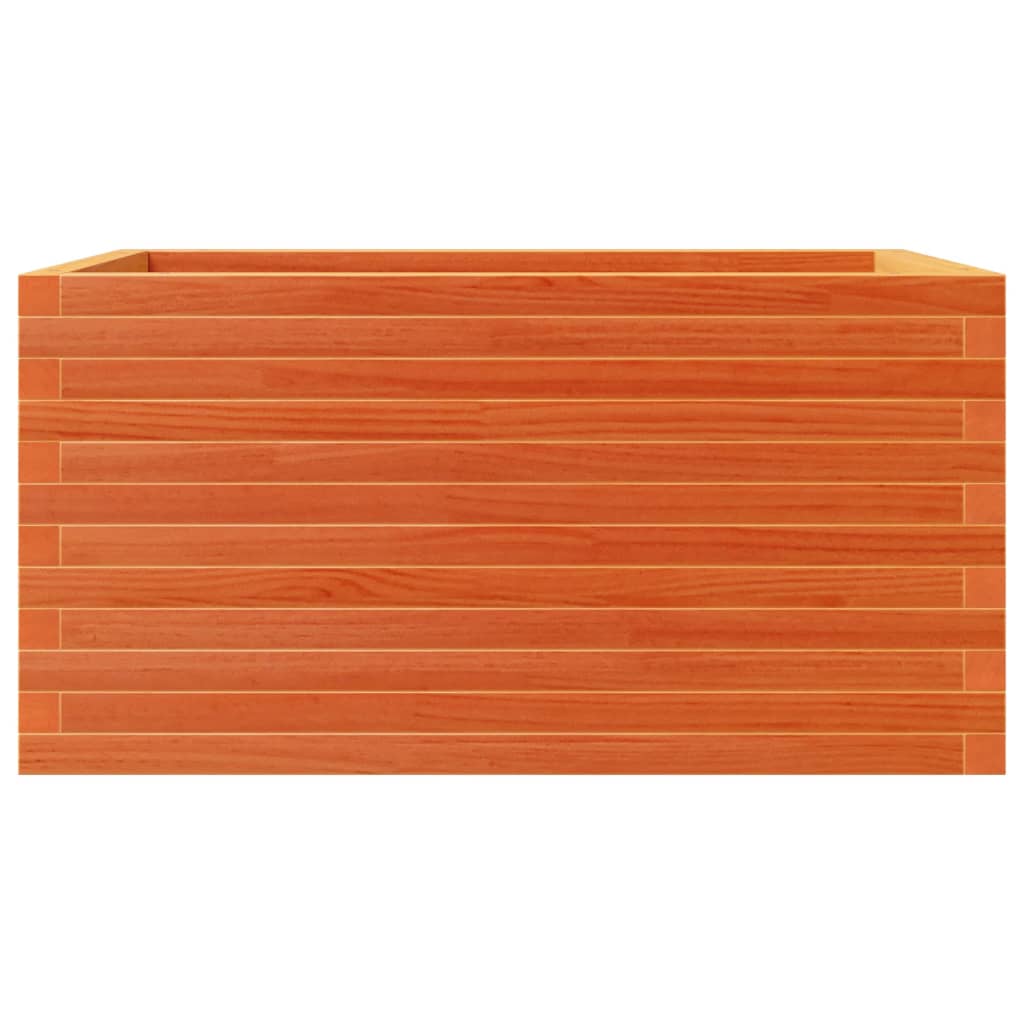 Plant Pot Wax Brown 90x60x46 Cm Solid Pine Wood