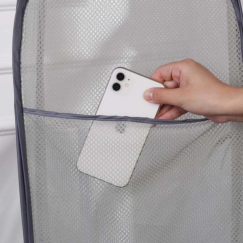 Collapsible Large-Capacity Laundry Basket with Mesh Design for Dirty Clothes