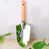 Garden Hand Trowel Heavy Duty Polished Stainless Steel Garden Shovel with Wooden Handle Digging Transplanting Shovel