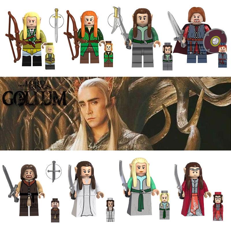 Children's Toy Lord Of The Rings Elf King Building Blocks Abs Plastic Small Particle 4.5 Cm Height