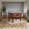 Reception Coffee Table Solid Wood Durable Brown Red Finish Sofa for Stylish Office Environments