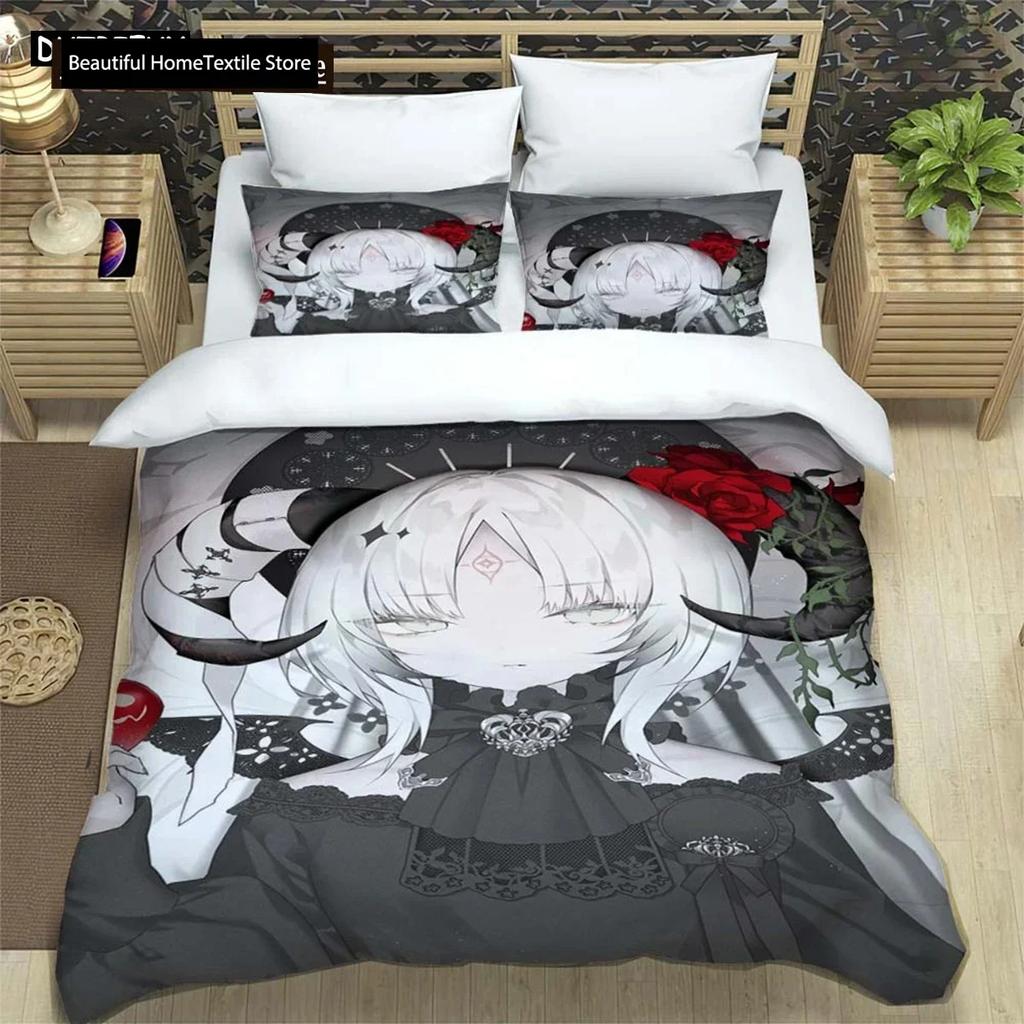 Cartoon Beautiful Girl Digital Printing Polyester Bedding Set Girl Bedding Set Teenager Bedding Set Gift Bed Cotton
