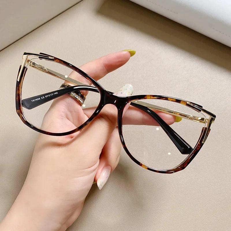 Anti Blue Light Glasses Luxury Transparent Computer Eyewear Fashion Designer Optical Frames for Women Men