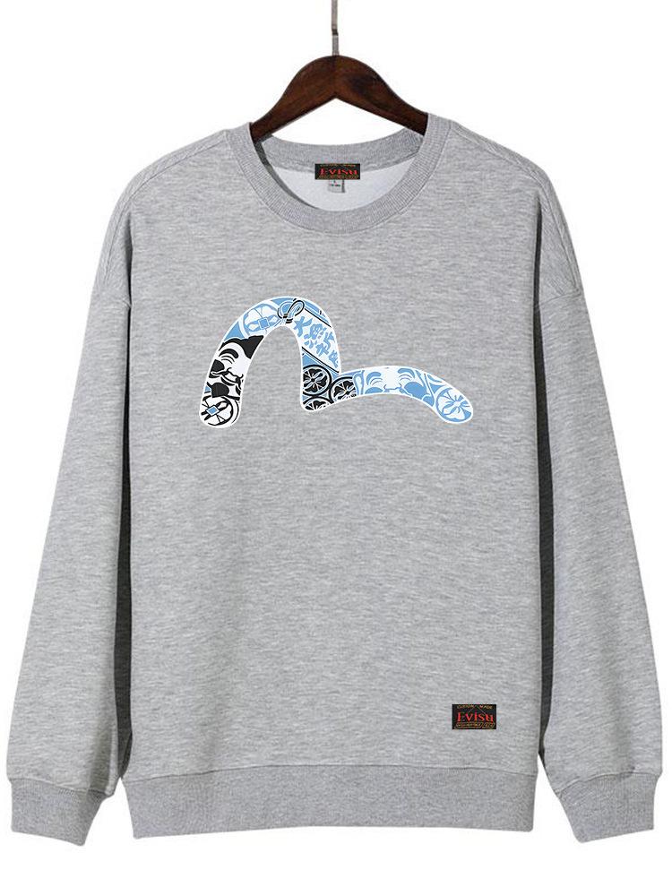 Hanorac Casual Unisex cu Gât Rotund și Imprimeu Fukujin - Tendință Toamnă 2025 YT0088