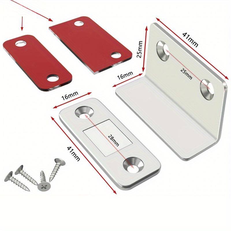 Skříňka s ultratenkou západkou, typ L Skříňka zavírače dvířek Záchytky Zarážka dvířek Nábytkové kování Silné magnetické kuchyňské doplňky
