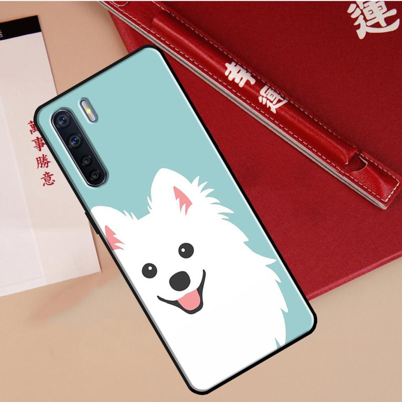 Japanese Spitz Dog Case For Oppo A60 A98 A58 A78 A18 A38 A80 A40 A77 A57 A17 A74 A54 A94 A96 A76 A16 A15 A5 Pro